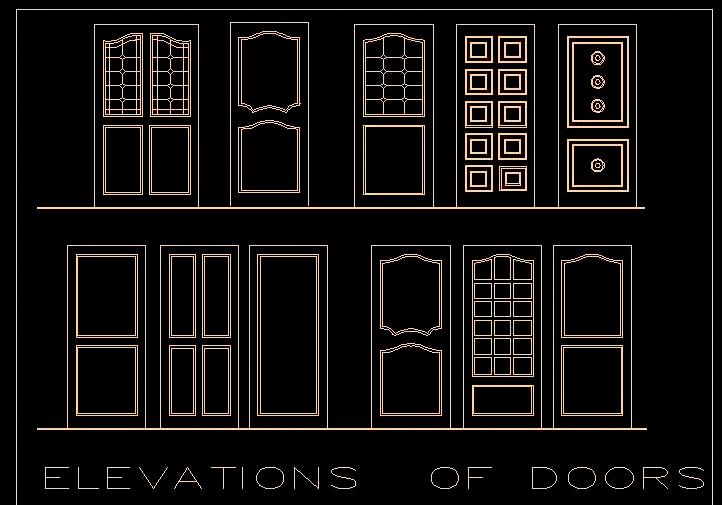 Wooden Panelled Door Free CAD Blocks for Designers